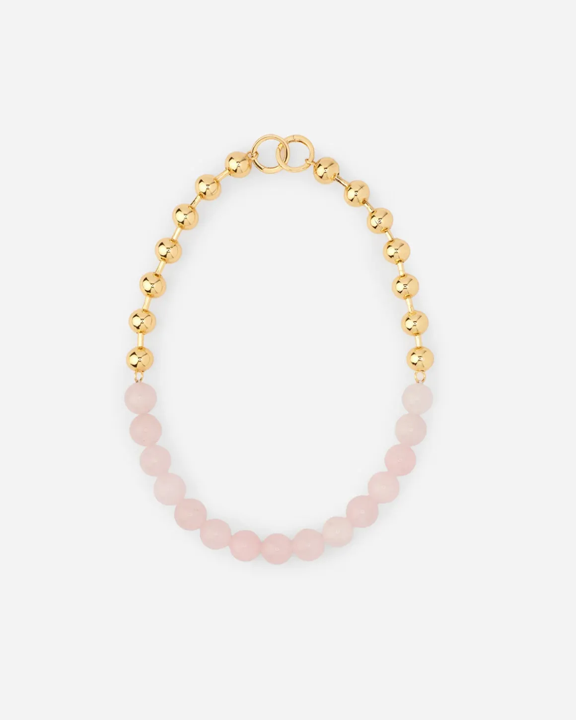 CRYSTAL PEARL HALSKÆDE – ROSENKVARTS