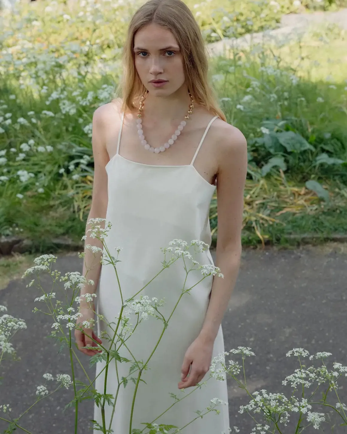 CRYSTAL PEARL HALSKÆDE – ROSENKVARTS